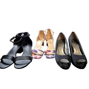 Dream Paris + More Size 11 Women's Heel Sandals Lot of 3 Pairs Bulk Shoes Floral